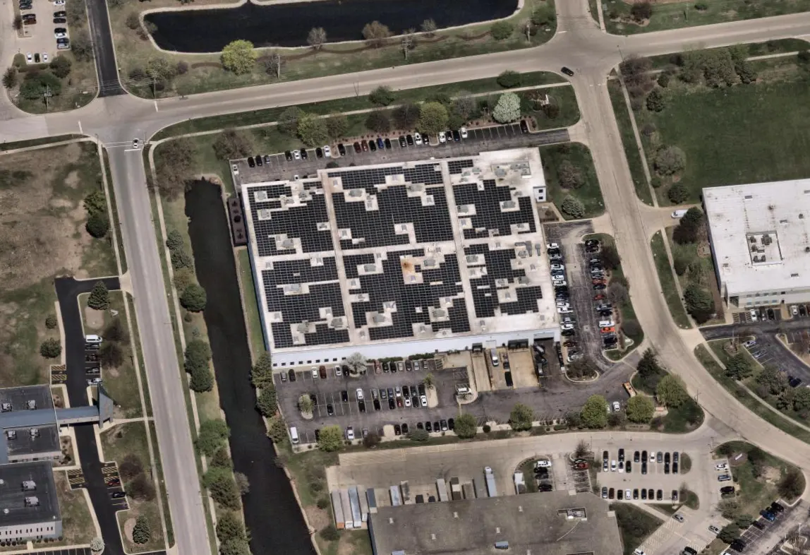 Rooftop solar at GEC’s Precision CNC Manufacturer project in Illinois